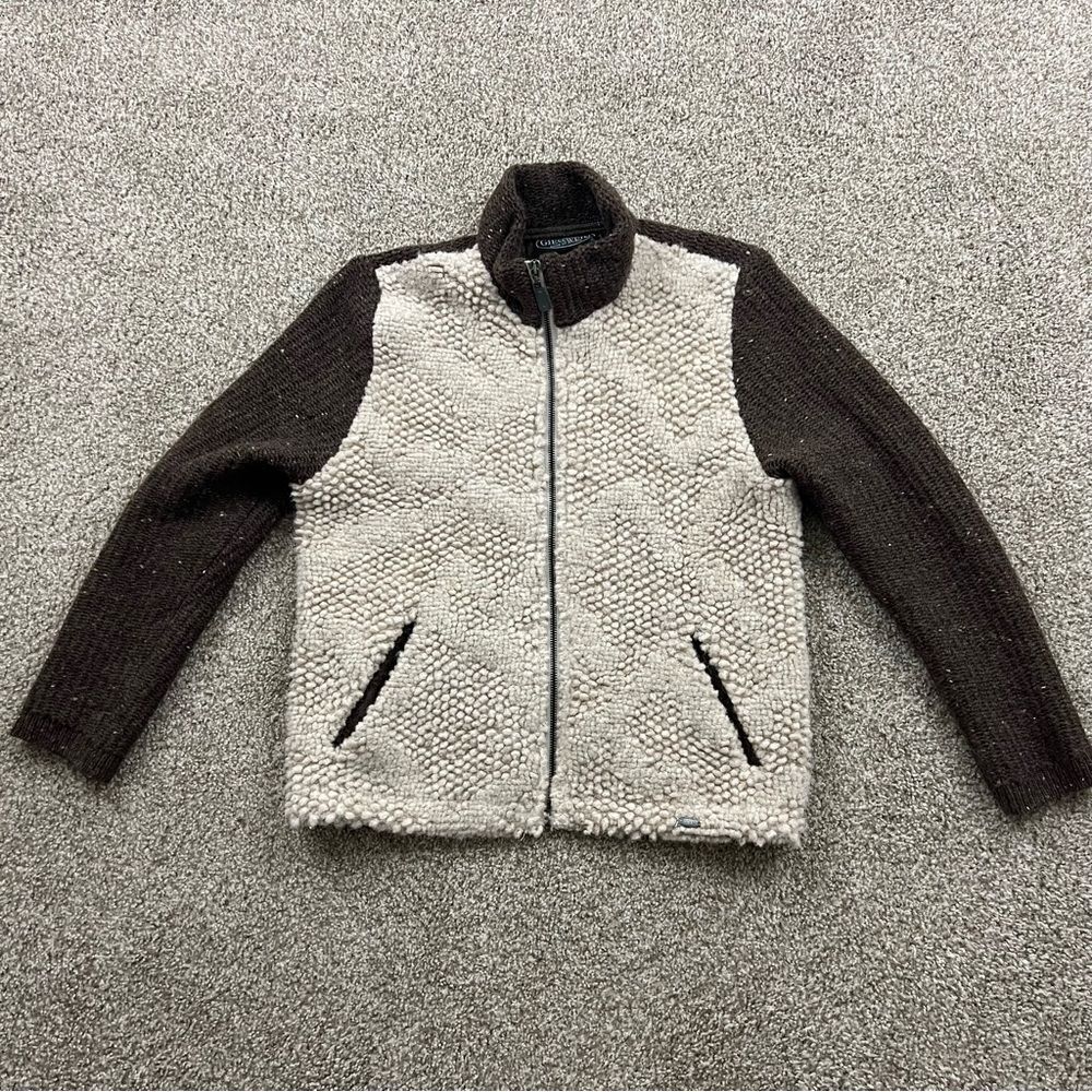 Vintage Giesswein Austrian Wool Zip up Sweater Women's 40